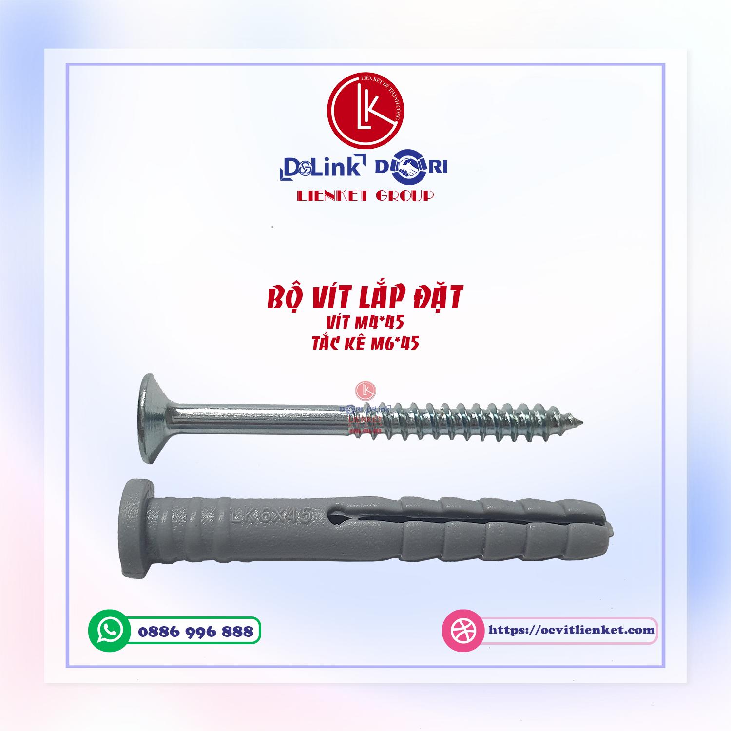 BỘ TẮC KÊ 6*45 & VÍT 4*45