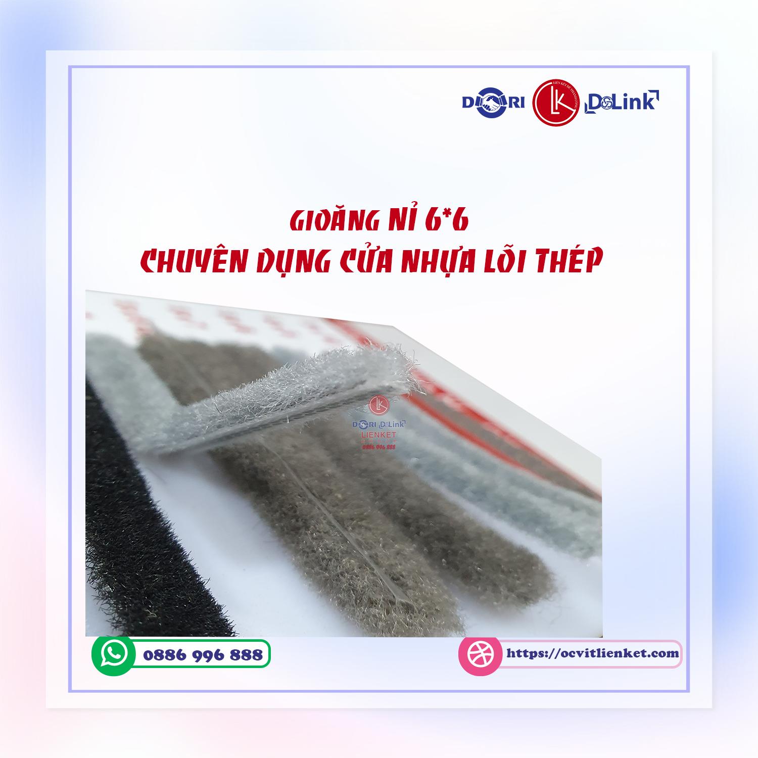 GIOĂNG NỈ ( GIOĂNG LÔNG ) 6*6 – 200M DÙNG CHO CỬA NHỰA UPVC